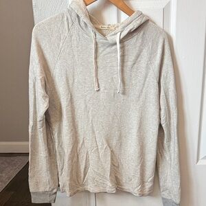 Marine Layer Gray and Cream Hooded Sweatshirt
